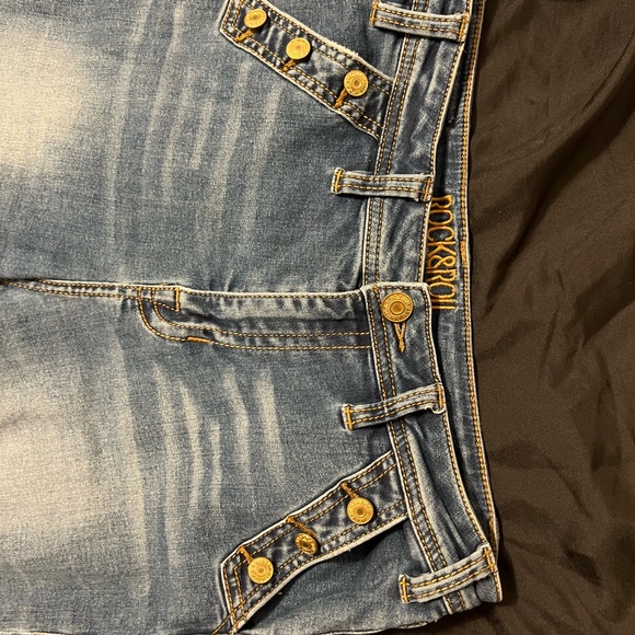 Rock & Roll Cowgirl Blue Flare Jeans High Rise made 100 cotton - Picture 4 of 11